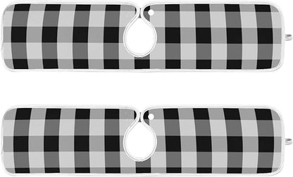 White and Black Buffalo Plaid Faucet Water Catcher Mat 2 Pack Classic Buffalo Check Drying Mat Absorbent Bathroom Faucet Handle Drip Catcher Tray Bar RV Kitchen Sink Splash Guard 23x5 Inches