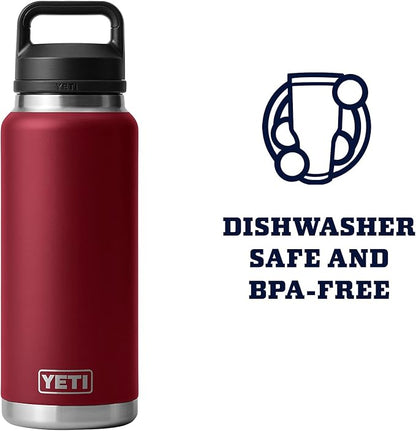 YETI Rambler 36 oz Bottle Retired Color, Vacuum Insulated, Stainless Steel with Chug Cap, Harvest Red