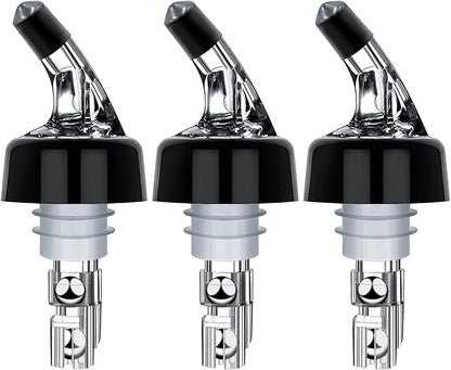 Automatic Measured Bottle Pourer - Pack of 3, 1 oz (30 mL) Quick Shot Spirit Measure Pourer Drinks Wine Cocktail Dispenser Home Bar Tools - PORE0016 (3)