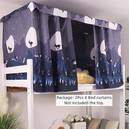 Students Dorm Bunk Bed Curtain Home Privacy Bed Shading Curtain Net Bed Cloth Dustproof Blackout Bed Canopy Bedding Curtain Students Dormitory Tent Lightproof Cloth Bedding Canopy Spread Curtain