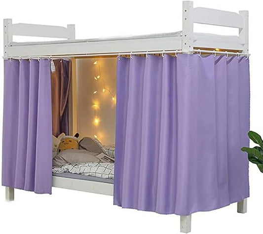 Dorm Home Solid Thicken Bunk Blackout Bed Curtains Cloth Bed Canopy Students Single Sleeper，2panel