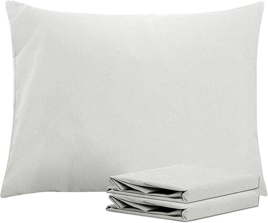 Euro Shams Pillow Covers 20" x 26" 2 Pack No Insert 600 Thread Count 100% Egyptian Cotton Square Throw Pillowcovers Smooth Feel Pillow Sham for Bedroom, Hotel, Home Decor Cushion Cover Silver