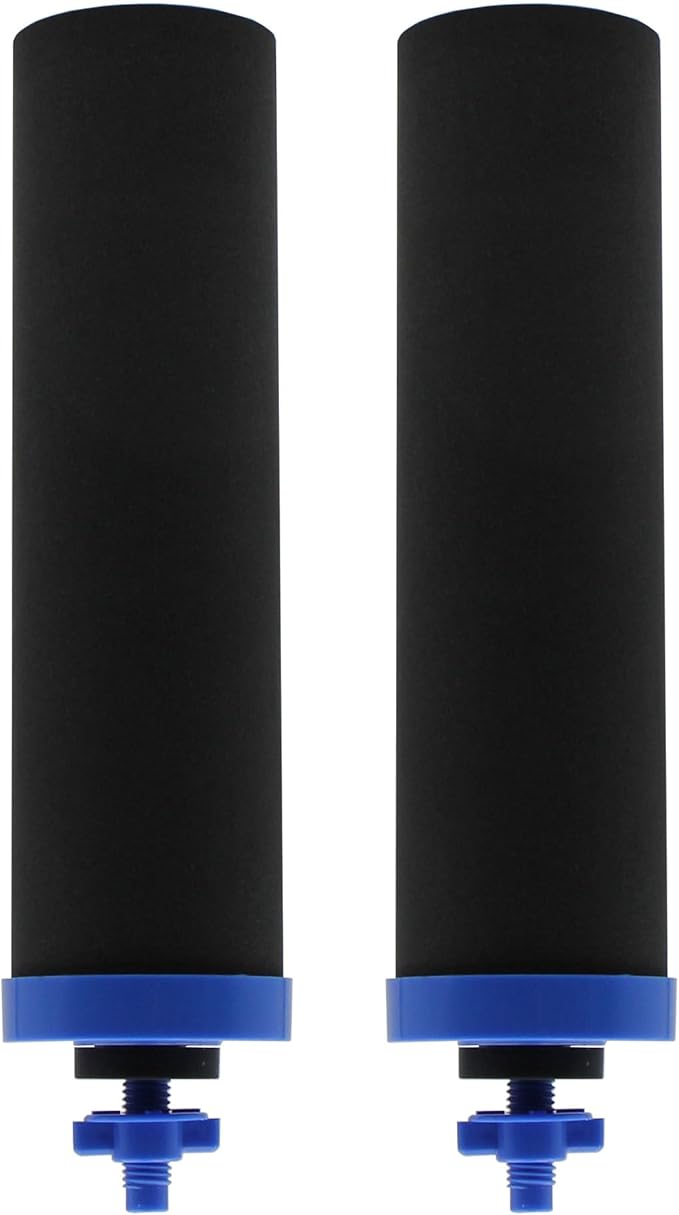 [New Upgraded] Renami 0.01μm Ultra-Filtration Gravity Water Filter Replacement for BB9-2® Black Activated Carbon Filters, Compatible with Berkey® Travel, Large, Royal, Crown Series, Pack of 2