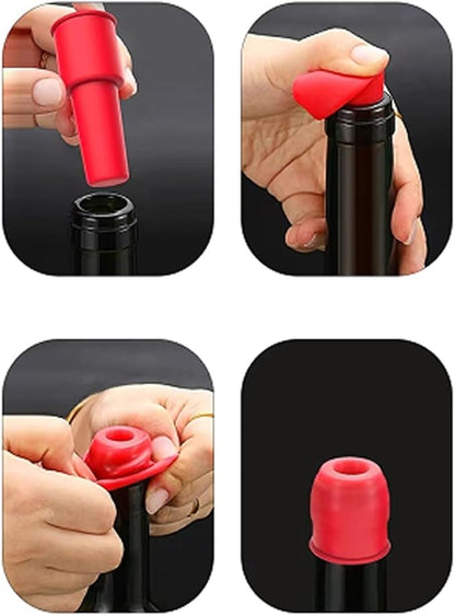 10 PCS Wine Stoppers for Wine Bottles, Reusable Sparkling Wine Bottle Stopper Wine Sealer for Wine bottles, Silicone Wine Stopper Wine Bottle Stopper for Beer Champagne Prosecco Home Use 10PCS