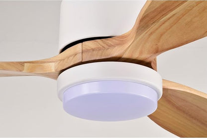 Yerma 52-inch Solid Wood and Metal Lighted Ceiling Fan with LED Lighting