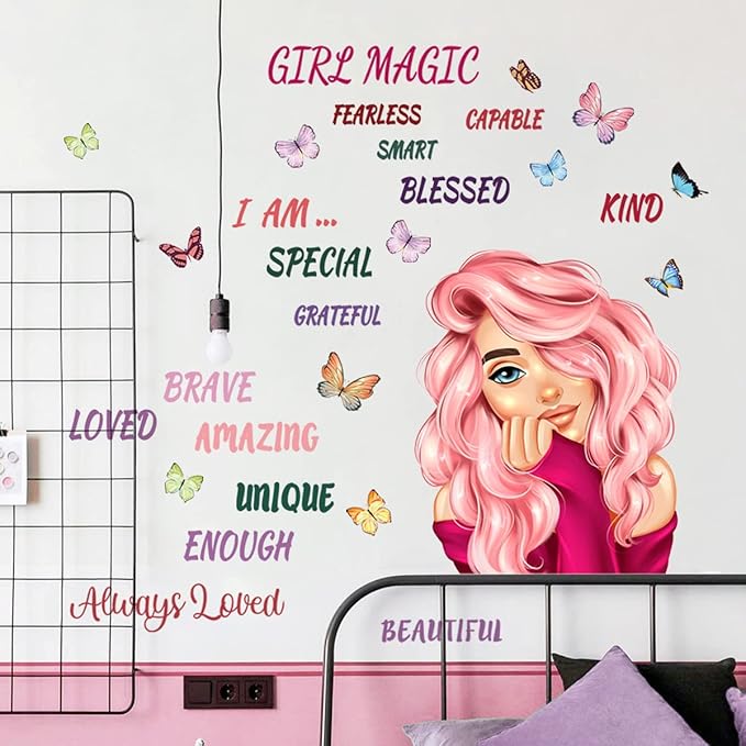 Beautiful Girl Wall Decals Inspirational Girl Wall Stickers Princess Wall Sticker Inspirational Home Kid Room Decoration Bedroom Playroom Art Gift