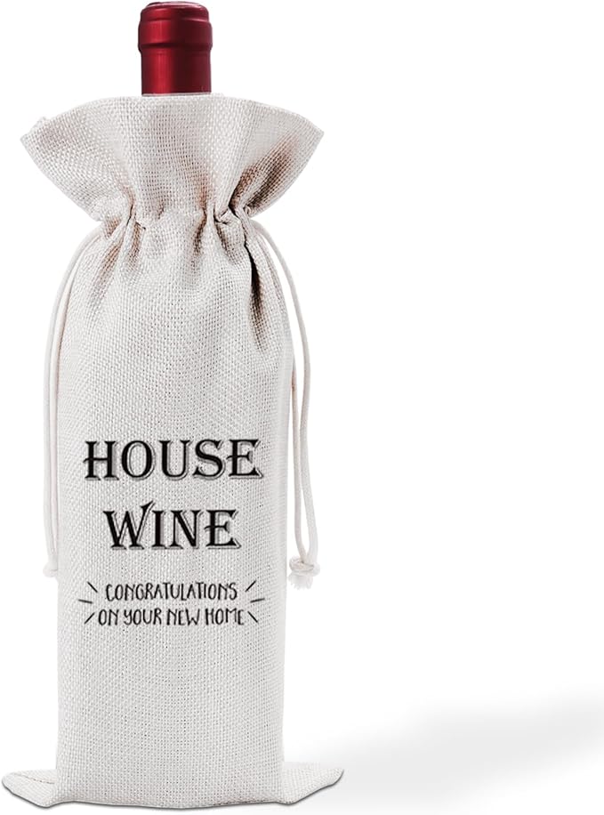 UHADRE New Home Congrats Wine Bag,Housewarming Gift Wine Bag for Friends, Realtor Gift to Clients, Housewarming Party Decorations, New Home Congratulations Ideas JD37