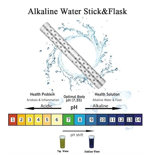 10pack Alkaline Water Stick PH Alkalizer Ionizer Stainless Steel Hydrogen Minerals Wand Water Purifier Filter