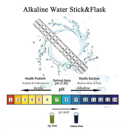 10pack Alkaline Water Stick PH Alkalizer Ionizer Stainless Steel Hydrogen Minerals Wand Water Purifier Filter