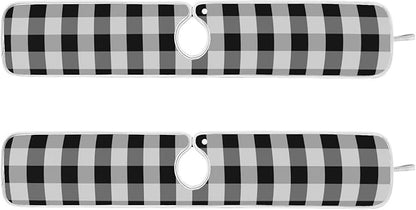 White and Black Buffalo Plaid Faucet Water Catcher Mat 2 Pack Classic Buffalo Check Drying Mat Absorbent Bathroom Faucet Handle Drip Catcher Tray Bar RV Kitchen Sink Splash Guard 30x5 Inches