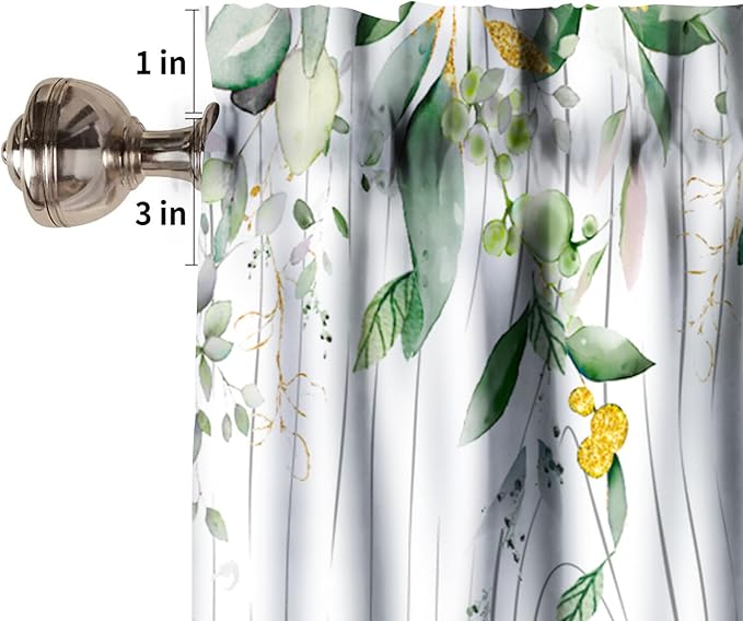 Woodland Animals Kitchen Curtain Valances, Watercolor Forest Animals Valances Set, Bear Deer Fox Wolf Set Hunting Kitchen Curtains Set for Kitchen Cafe Living Room Bedroom Decor 54x18 Inch, 1 Panel