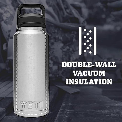 YETI Rambler 46 oz Bottle, Vacuum Insulated, Stainless Steel with Chug Cap, Charcoal