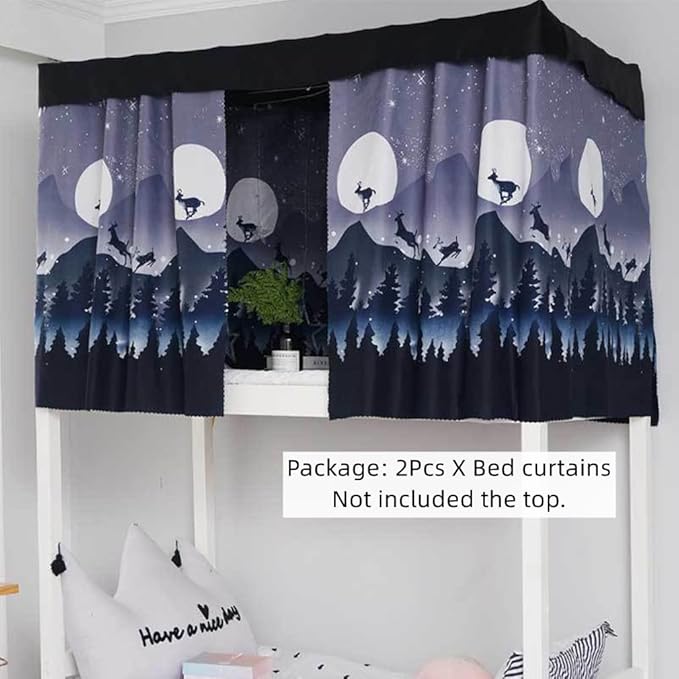 Students Dorm Bunk Bed Curtain Home Privacy Bed Shading Curtain Net Bed Cloth Dustproof Blackout Bed Canopy Bedding Curtain Students Dormitory Tent Lightproof Cloth Bedding Canopy Spread Curtain