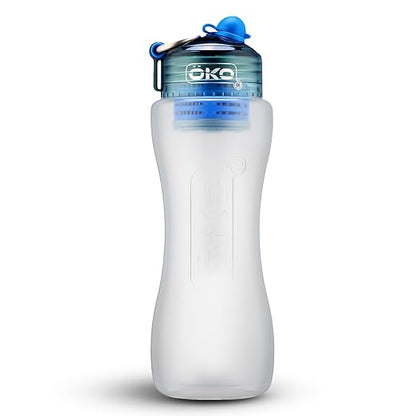 ÖKO - Advanced Water Bottle with Filter Derived from NASA Technology, Filtered Water Bottle for Travel/Outdoors & Home, Water Filter Bottle for Harmful Contaminants (1 L, Arctic)