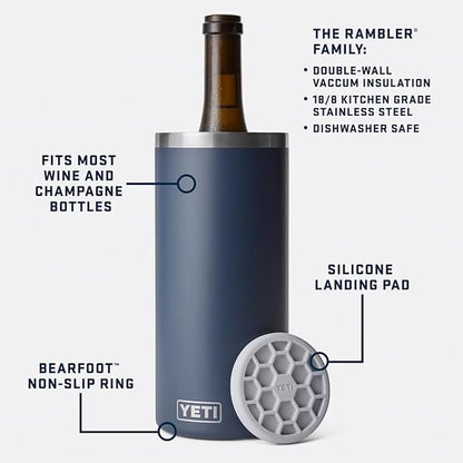 YETI Rambler Wine Chiller, Fits Most Wine Bottles, Key Lime