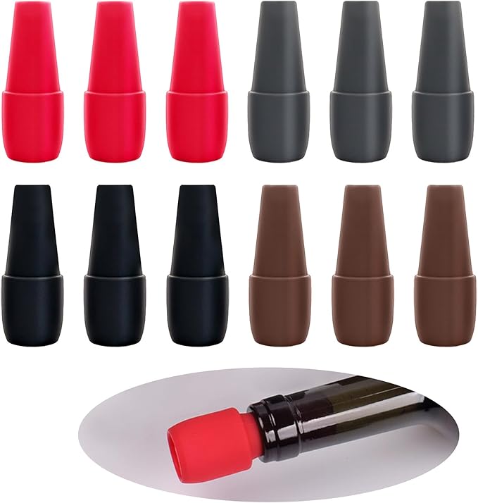 Wine Stopper for Keeping Wine & Champagne Fresh, 12PCS Reusable Silicone Wine Sealer for Wine Bottles, Wine Bottle & Beverage Stopper for Home Use.