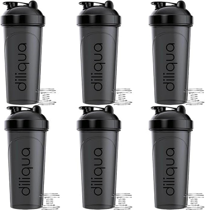 -6 PACK- Shaker Bottles for Protein Mixes | BPA-Free & Dishwasher Safe | 6 Large 24 oz protein shaker bottle | Shaker Cups for protein shakes | Blender Shaker Bottle Pack