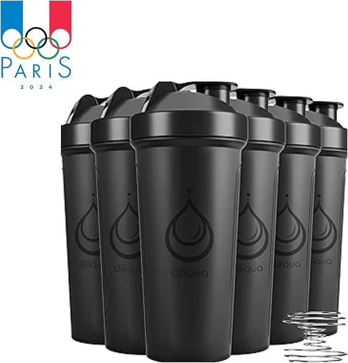 -6 PACK- Shaker Bottles for Protein Mixes | BPA-Free & Dishwasher Safe | 6 Large 24 oz protein shaker bottle | Shaker Cups for protein shakes | Blender Shaker Bottle Pack