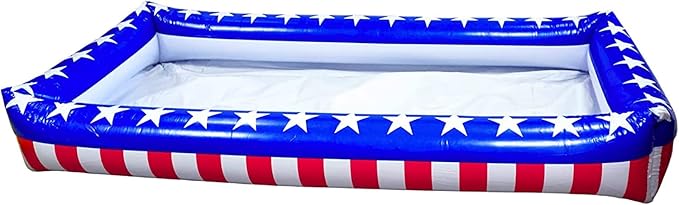 2 Pack Patriotic Inflatable Serving Bar, Ice Buffet Cooler Salad Serving Trays - Memorial Day Party Supplies, Independence Day Fourth of July Party BBQ Cooler Indoor Outdoor by 4E's Novelty