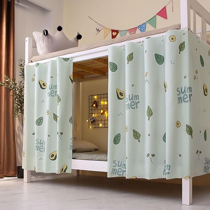 Students Dorm Bunk Bed Curtain Home Privacy Bed Shading Curtain Net Bed Cloth Dustproof Blackout Bed Canopy Bedding Curtain Students Dormitory Tent Lightproof Cloth Bedding Canopy Spread Curtain