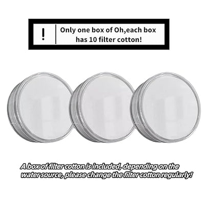 2 Sets Faucet Mount Filter, Faucet Water Filter Kitchen Faucet Filtration Activated Carbon Remove Chlorine Fluoride Heavy Metals Hard Water (White)