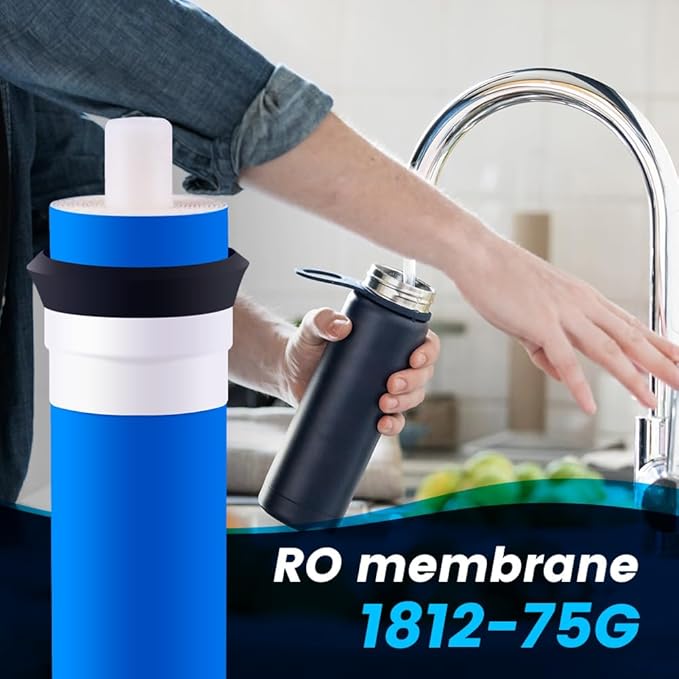 – Membrane for Reverse Osmosis Membrane GPD – Fits Under Sink RO Water Filtration System – Removes Bad Taste and Odor – Membrane Water Filter Replacement (75 GPD, Pack of 1)