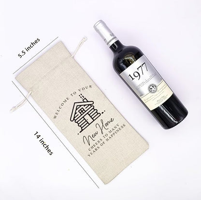 UHADRE New Home Congrats Wine Bag,Housewarming Gift Wine Bag for Friends, Realtor Gift to Clients, New Home Gift, New Home Congratulations Ideas JD36