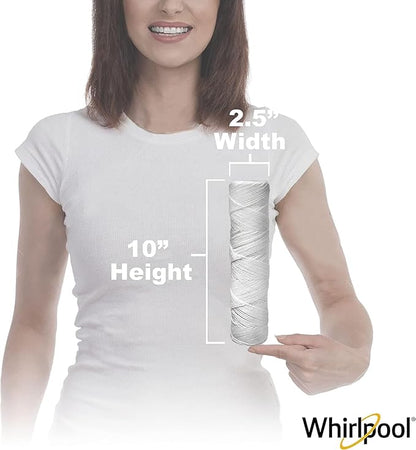 Whirlpool Whole Home String Wound Water Filters WHKF-WHSW, Full Case of 12 Packs, NSF Certified 5-Micron Filtration Reduces Sediment, Sand, Sil, Silt, and Rust