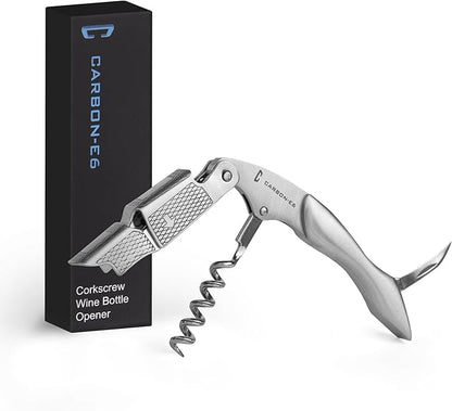 [3-Pack] CARBON-E6 Premium-Grade Waiter's-Corkscrew Wine-Bottle-Opener