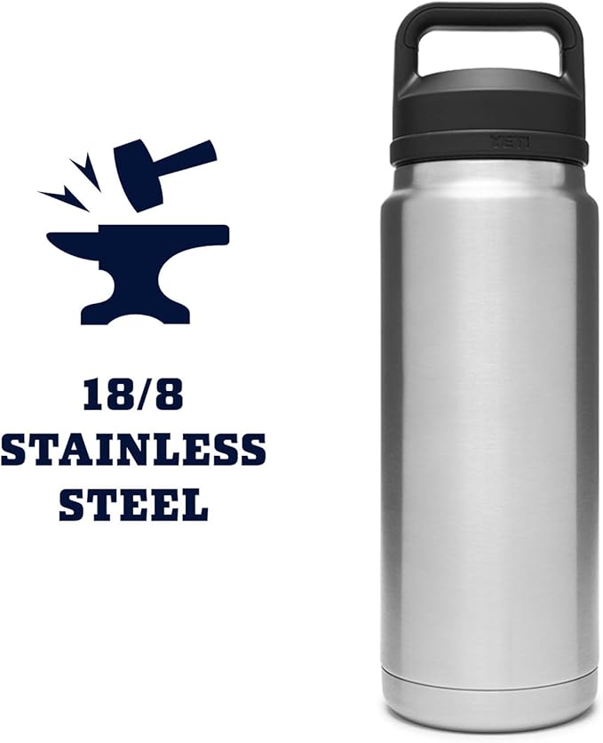 YETI Rambler 26 oz Bottle, Vacuum Insulated, Stainless Steel with Chug Cap