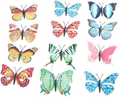 12Pcs Glow in The Dark Butterfly Wall Decals Stickers,Colorful Luminous Removable Butterfly Stickers DIY Art Crafts Decor for Kids Girls Bedroom Decor