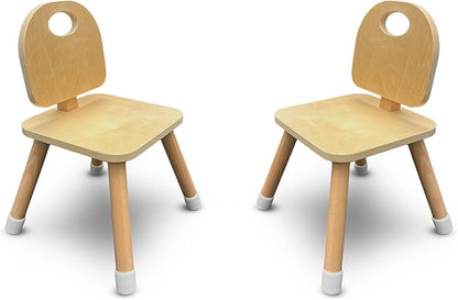 Set of 2 Wooden Kids Chairs for Home, Classroom, Preschool, Daycare, Playrooms (Ages 2+)