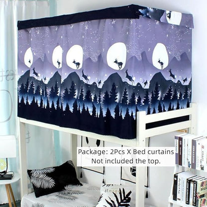 Students Dorm Bunk Bed Curtain Home Privacy Bed Shading Curtain Net Bed Cloth Dustproof Blackout Bed Canopy Bedding Curtain Students Dormitory Tent Lightproof Cloth Bedding Canopy Spread Curtain