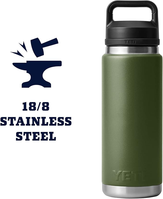 YETI Rambler 26 oz Bottle, Vacuum Insulated, Stainless Steel with Chug Cap