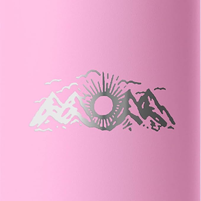 YETI Rambler 26 oz Bottle, Vacuum Insulated, Stainless Steel with Straw Cap, Power Pink (Mom)