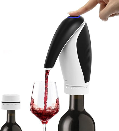 Electric Wine Aerator Pourer - Portable Electric Wine Decanter Set, Automatic Wine Aerator Pourer Spout with USB Rechargeable, Smart Wine Dispenser Best Wine Gifts for Home, Bar and Travel