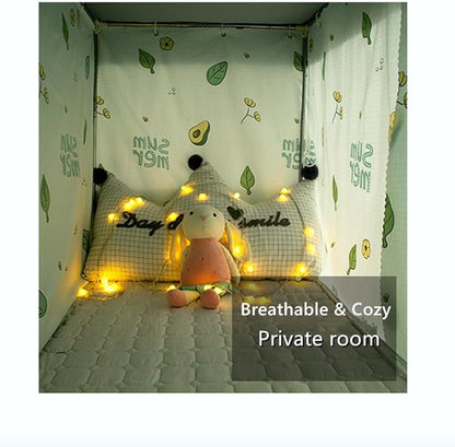 Students Dorm Bunk Bed Curtain Home Privacy Bed Shading Curtain Net Bed Cloth Dustproof Blackout Bed Canopy Bedding Curtain Students Dormitory Tent Lightproof Cloth Bedding Canopy Spread Curtain