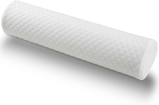 Bolster Pillow Neck Pillow 18 * 4 inch, Cervical Pillow with Washable Zippered Cover, Bolster Pillow for Sleeping with Breathable Cooling Cover, Home Office Travel Cylindrical Bolster for Bed