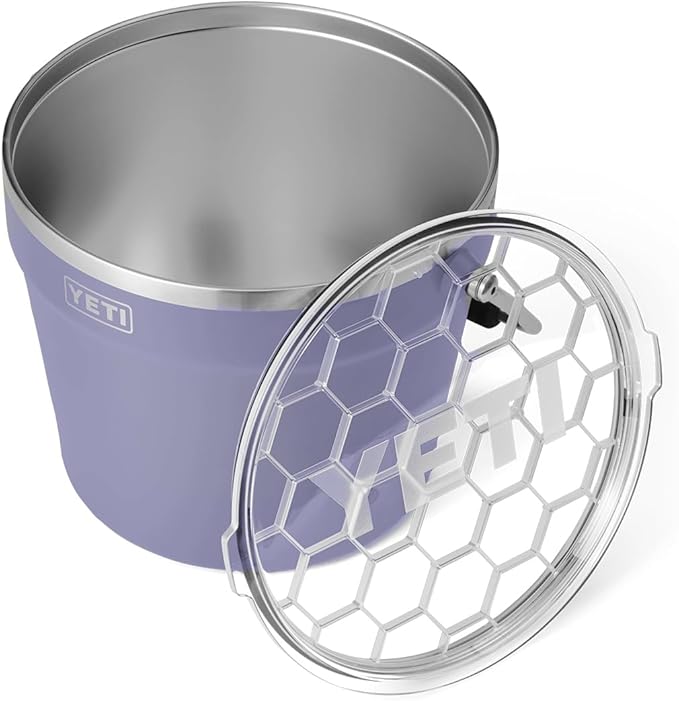 YETI Rambler Beverage Bucket, Double-Wall Vacuum Insulated Ice Bucket with Lid, Cosmic Lilac