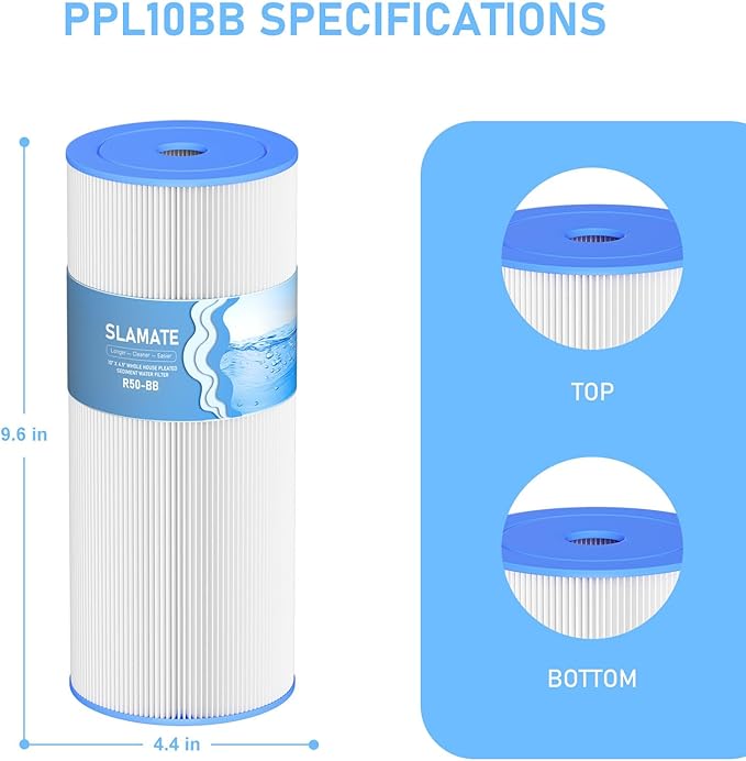 10" x 4.5" Whole House Pleated Sediment Water Filter Replacement Compatible with GE FXHSC, Culligan R50-BBSA, Pentek R50-BB, DuPont WFHDC3001, American Plumber W50PEHD, GXWH40L, 4 Pack