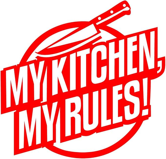 My Kitchen My Rule Decal Sticker Home Decoration Living Room Dining Room Art Applique Home Decor Red 18 x 15 in