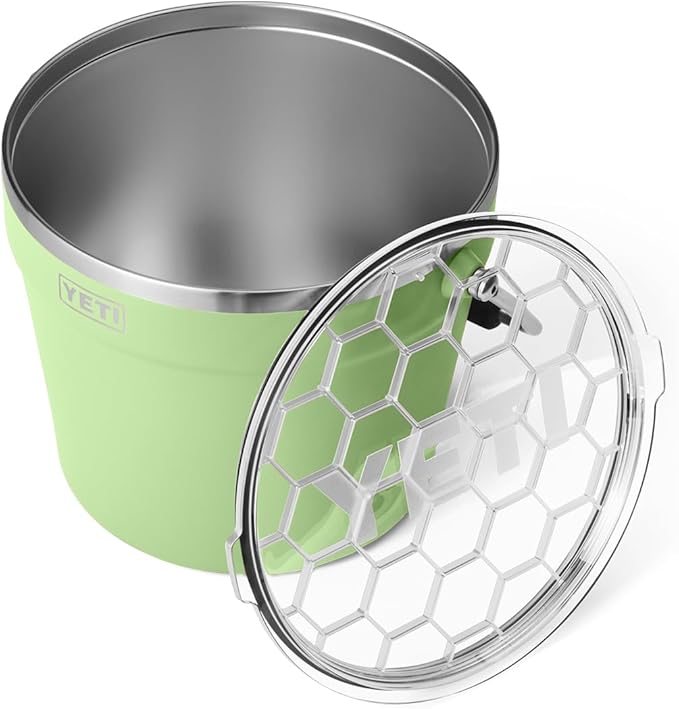 YETI Rambler Beverage Bucket, Double-Wall Vacuum Insulated Ice Bucket with Lid, Key Lime