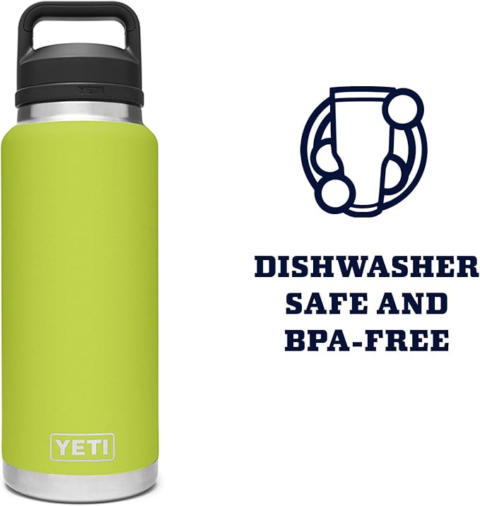 YETI Rambler 36 oz Bottle, Vacuum Insulated, Stainless Steel with Chug Cap, Chartreuse