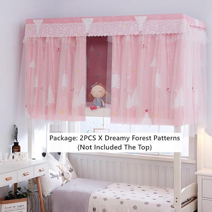 Students Dorm Bunk Bed Curtain Home Privacy Bed Shading Curtain Net Bed Cloth Dustproof Blackout Bed Canopy Bedding Curtain Students Dormitory Tent Lightproof Cloth Bedding Canopy Spread Curtain