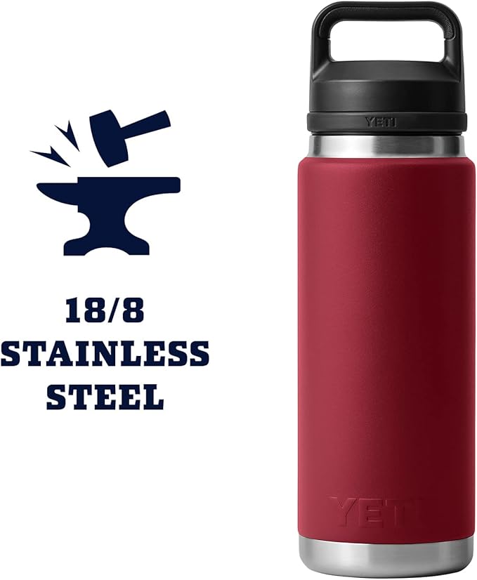 YETI Rambler 26 oz Bottle, Vacuum Insulated, Stainless Steel with Chug Cap