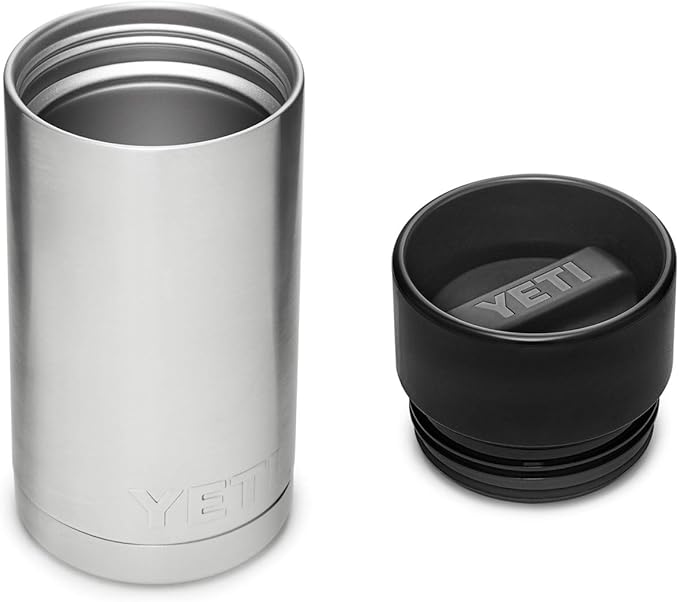 YETI Rambler 12 oz Bottle, Stainless Steel, Vacuum Insulated, with Hot Shot Cap