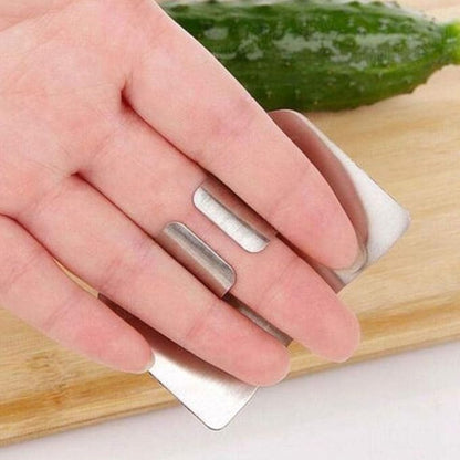 2 Pcs Silver Finger Guards for Cutting, Kitchen Tool Finger Guard Finger Protector, Chopping Protector for Dicing and Slicing Home Kitchen Gadget