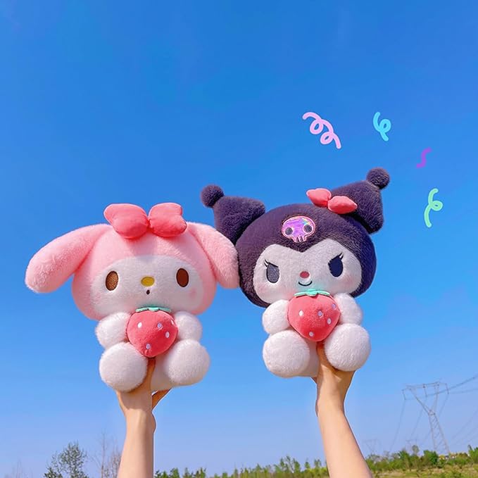 15.7" Cute Anime Plush Doll, Lovely Plush Stuffed Animal, Anime Cute Soft Plush Figure Toy, Pillow Plush Gift Filler Birthday Gift for Kids (SKuro)