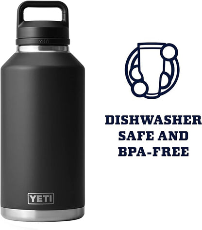 YETI Rambler 64 oz Bottle, Vacuum Insulated, Stainless Steel with Chug Cap, Black