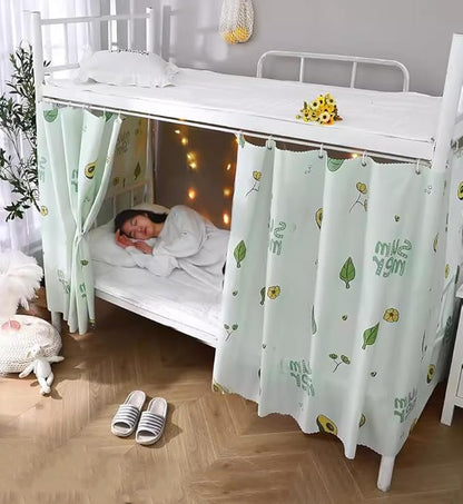 SIQITECHNO 2 Pieces Upper/Bottom Bunk Bed Curtains Dorm Home Blackout Privacy Bed Cloth Curtain Shading Breathable Dustproof Bed Canopy with Rope and Buckles for Kids Teen Loft Bed Single Sleeper